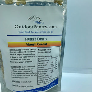 Freeze Dried Muesli Cereal - OutdoorPantry.com