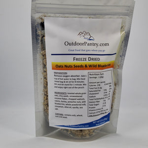 Freeze Dried Oats Nuts Seeds & Wild Blueberries - OutdoorPantry.com
